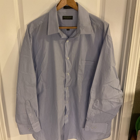 John Bartlett Statements Broadcloth - Button Down Long Sleeve Dress Shirt - 18.5 - Picture 1 of 13